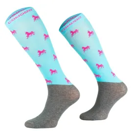 skarpetki-jezdzieckie-mondo-calza-horse-microfibre-turkusowe-xs-31-34