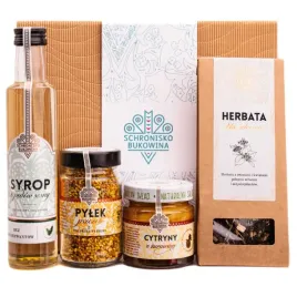 prezent-swiateczny-schronisko-bukowina-pylek-pszczeli-syrop-cytryny-herbata