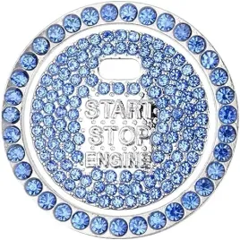naklejka-start-stop-engine-silnik-niebieski-krysztalki-blyszczace-cyrkonie