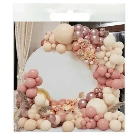 girlanda-balonowa-balony-pastelowe-rozowe-bezowe-scianka-luk-na-urodziny