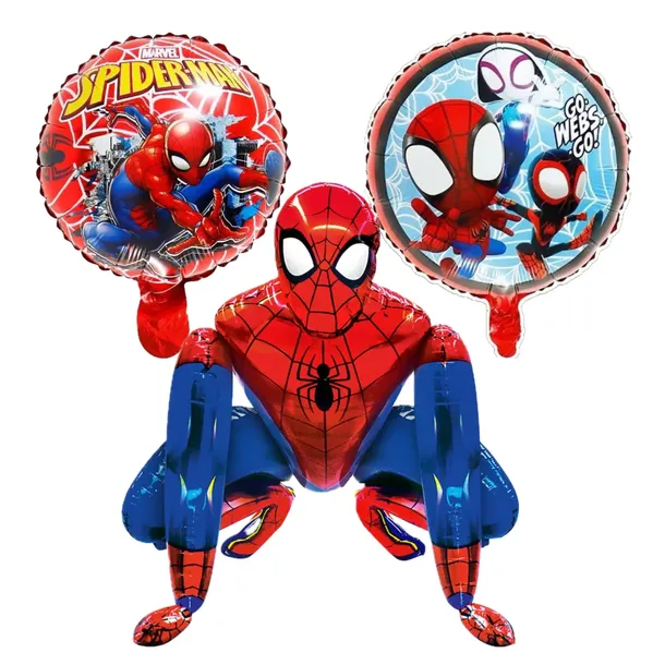 BALON SPIDERMAN 3D NA URODZINY AVENGERS BALONY OKRĄGŁE 45 CM NA HEL