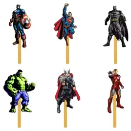 topper-na-tort-avengers-urodziny-toper-na-babeczki-6-szt-spiderman-hulk