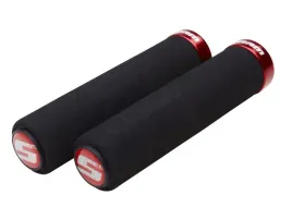 chwyty-sram-locking-grips-foam-129-mm-czarne-jedna-obejma-czerwona