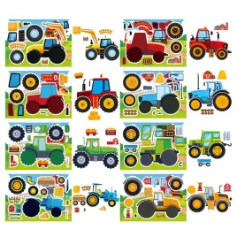naklejki-kreatywne-traktor-ciagnik-diy-zestaw-kreatywny-8-sztuk-wodoodporne
