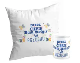 zestaw-poduszka-kubek-prezent-na-walentynki-przez-ciebie-mam-motyle