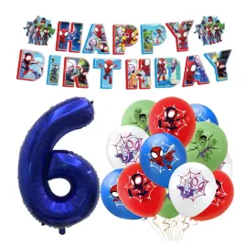 balony-urodzinowe-pajak-spider-baner-happy-birthday-cyfra-6-granatowa