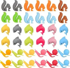 36x-zawieszka-kolorowa-wiewiorka-rekin-slimak-do-woreczka-herbaty-silikon
