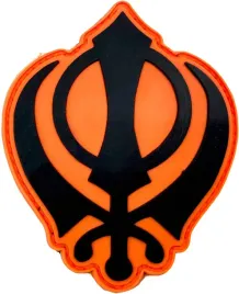 naszywka-sikh-khanda-pvc-airsoft-asg-patch-rzep-pomaranczowo-czarna-8x65cm