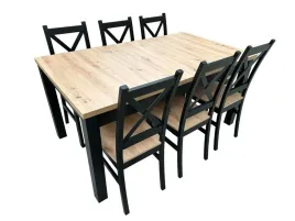stol-prostokatny-czarny-6-krzesel-dab-artisan-80x160-210-zestaw