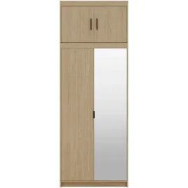 szafa-dwudrzwiowa-dab-olejowany-z-nadstawka-laminat-z-lustrem-87-cm-lena