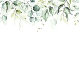 fototapeta-liscie-akwarela-dd123534-aquarell-leaves-designwallsii-flizelina