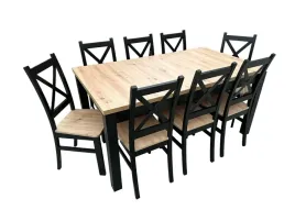 stol-prostokatny-czarny-8-krzesel-dab-artisan-80x160-210-zestaw