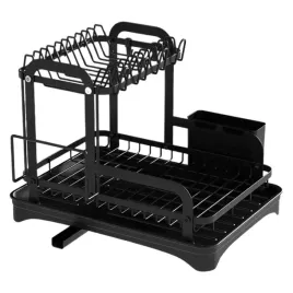 duza-czarna-suszarka-do-naczyn-xxl-dwupoziomowy-ociekacz-z-odplywem-czarny