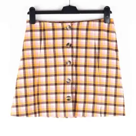 spodnica-damska-monki-pomaranczowa-kratka-z-guzikami-mini-38