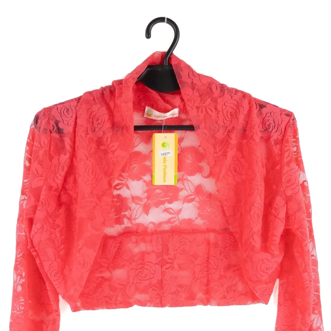 bolerko-dzieciece-jamiefashion-czerwone-158-stan-nowy