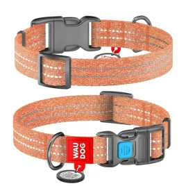 waudog-obroza-dla-psa-z-qr-fastex-sz-20mm-dl-28-40cm-pomaranczowy
