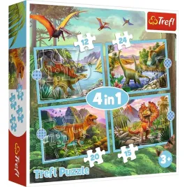 puzzle-4w1-wyjatkowe-dinozaury-trefl