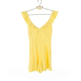 kombinezon-damski-bershka-zolty-krotka-nogawka-prazkowany-m