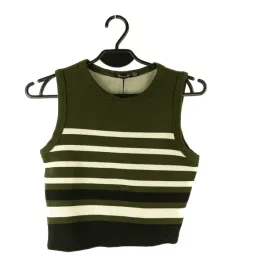 top-damski-stradivarius-zielony-w-paski-krotki-xs