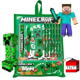 zestaw-szkolny-minecraft-creeper-12-elem-notatnik-piornik-dlugopis