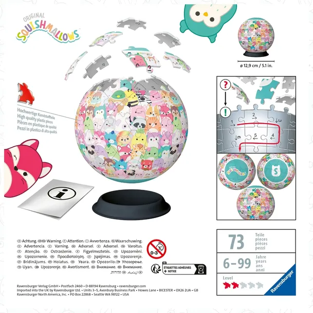 puzzle-3d-kula-squishmallows-kolekcja-3d