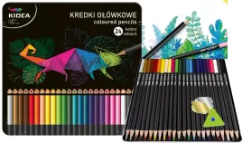 kredki-24-kol-olowkowe-cienkie-trojkatne-w-metalowym-pudelku-kidea