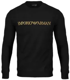 emporio-armani-bluza-meska-czarna-haft-organic-cotton-gold-xxl