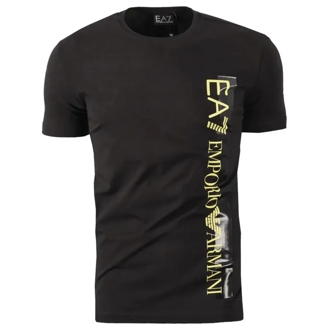 t-shirt-emporio-armani-ea7-duze-zlote-logo-czarny