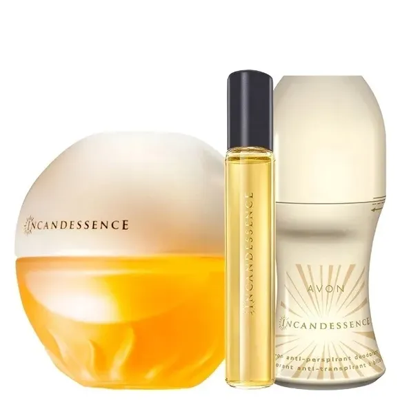 Avon INCANDESSENCE Zestaw kosmetyków dla Niej 3w1woda perfumetka dezodorant
