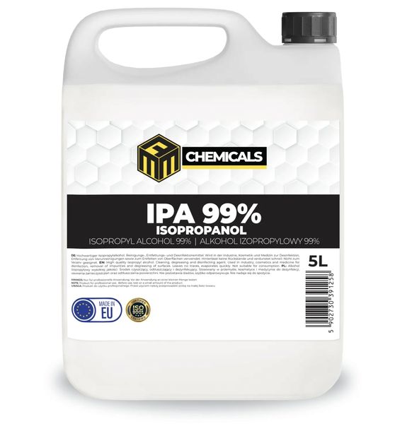 Odtłuszczacz Alkohol Izopropylowy IPA 99% MRM 5L - Błyskawicznie Odparowuje