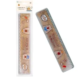 linijka-20cm-z-woda-i-brokatem-kapibara-zlota-brokat-blywajacy