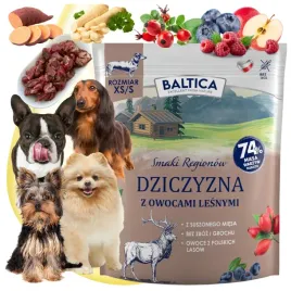 baltica-karma-dla-psow-ras-malych-bezzbozowa-dziczyzna-z-owocami-xs-s-1kg