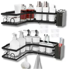 polka-lazienkowa-narozna-x2-samoprzylepna-prysznicowa-czarna-zestaw-2szt