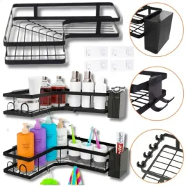 polka-lazienkowa-narozna-x2-samoprzylepna-prysznicowa-czarna-zestaw-2szt