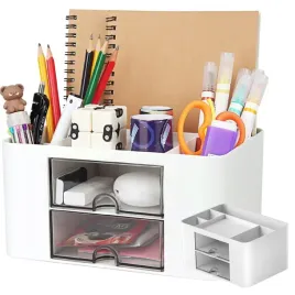 przybornik-organizer-na-biurko-5-komor-i-2-szufladki-bialy