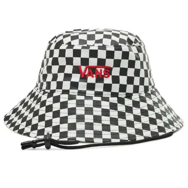 Vans Kapelusz Unisex Bucket Level Up czarno-biały bawełniany S/M