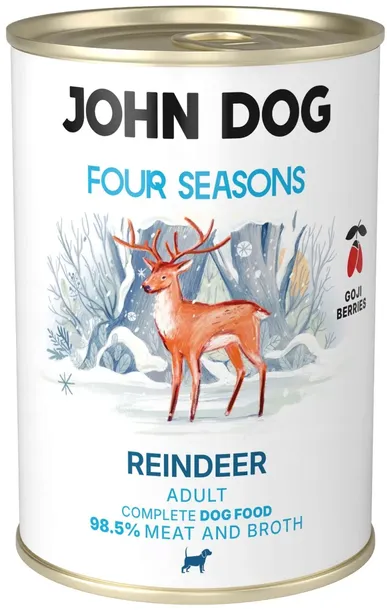 John Dog karma mokra dla psa RENIFER JAGODY GOI 400 g Four Seasons
