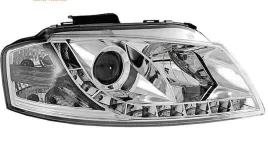 lampy-przednie-reflektory-audi-a3-8p-chrom-dayligh