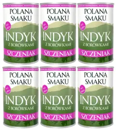 polana-smaku-indyk-borowka-6x400g-karma-mokra-dla-szczeniat