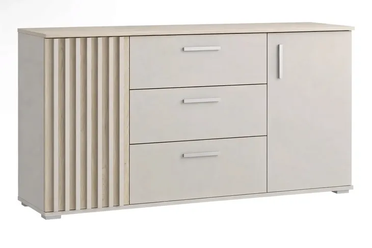 Komoda MONTANA 140 kaszmir / dąb cremona z szufladami loft lamele