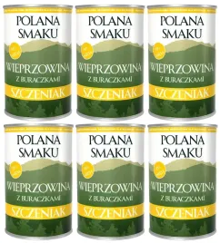 polana-smaku-wieprzowina-dzik-burak-6x400g-karma-mokra-dla-szczeniat