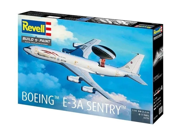 model-plastikowy-samolot-boeing-e-3a-sentry-1-144-revell-stan-opakowania-oryginalne