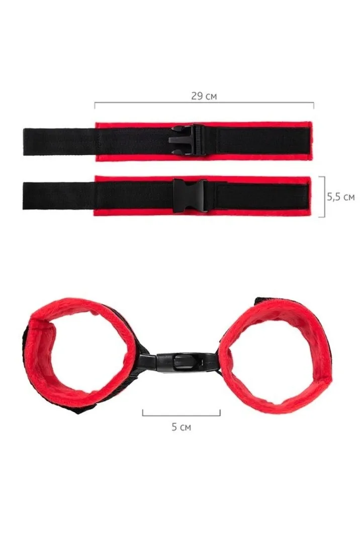 anonymo-handcuffs-velour-red-29-cm