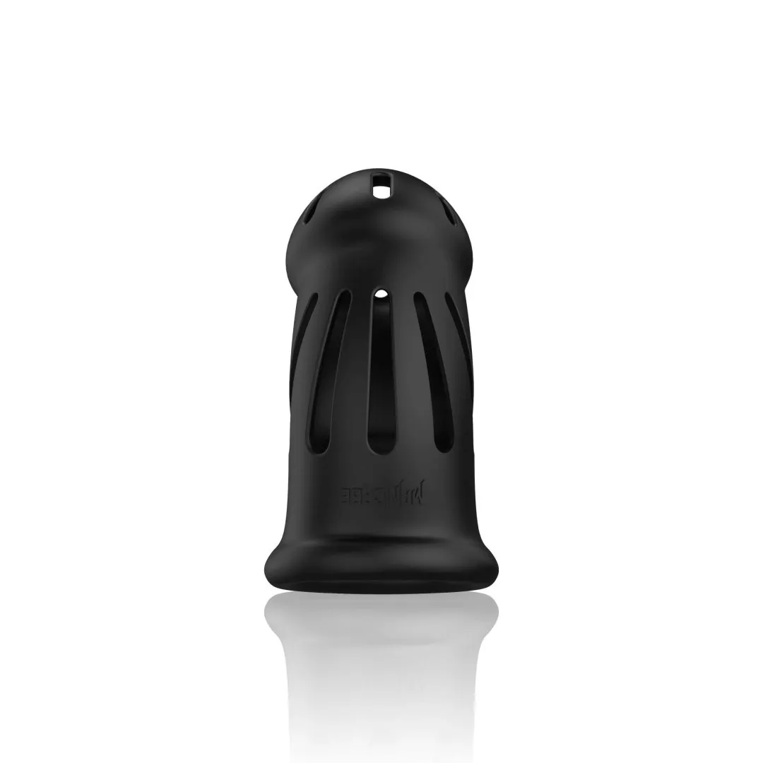 model-27-ultra-soft-silicone-chastity-cage-black