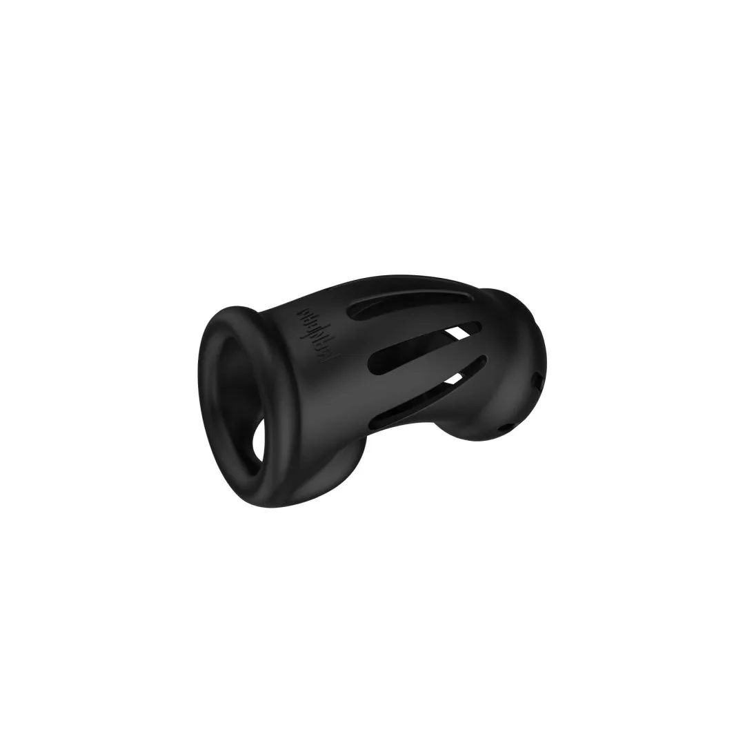 model-27-ultra-soft-silicone-chastity-cage-black