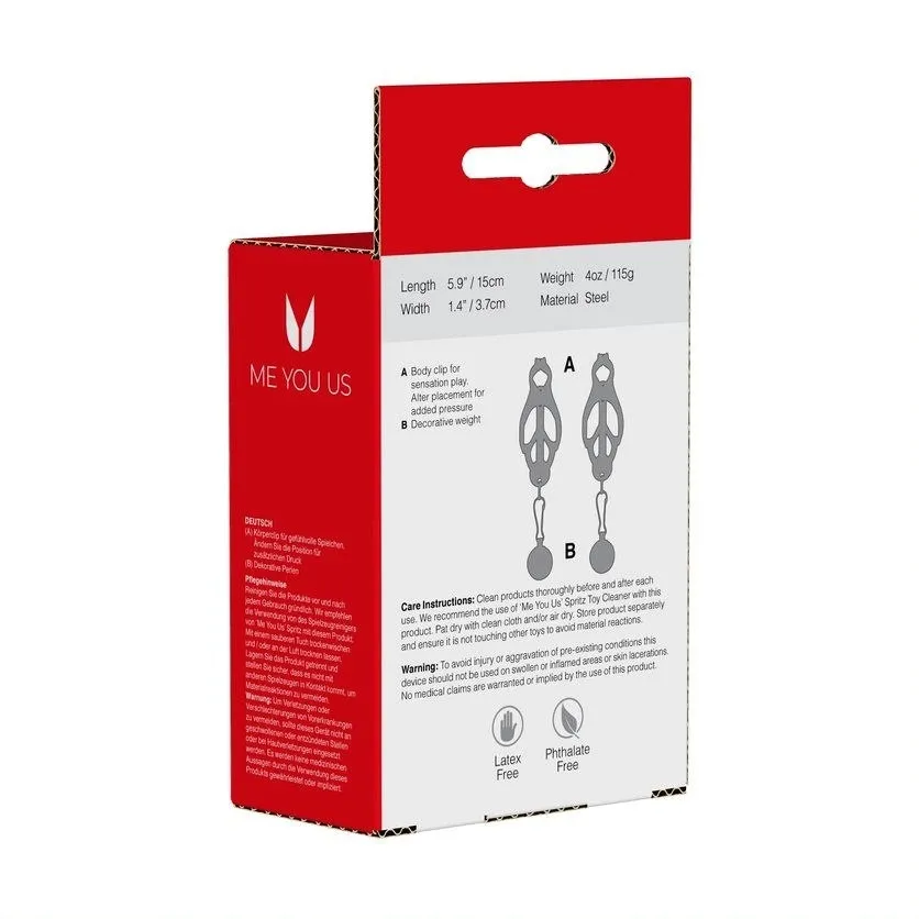 me-you-us-clover-nipple-clamp-silver