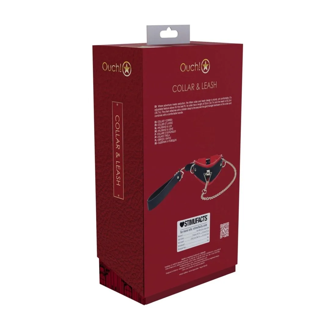 milan-collection-collar-with-leash-black-red