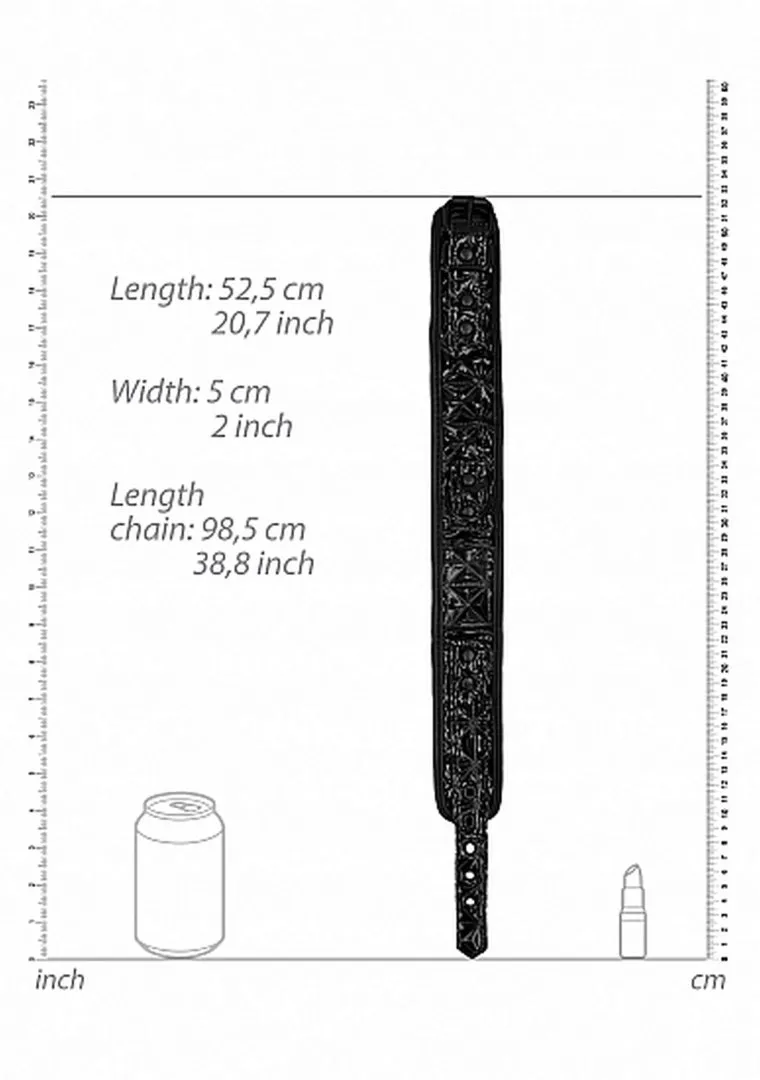 luxury-collar-with-leash-black