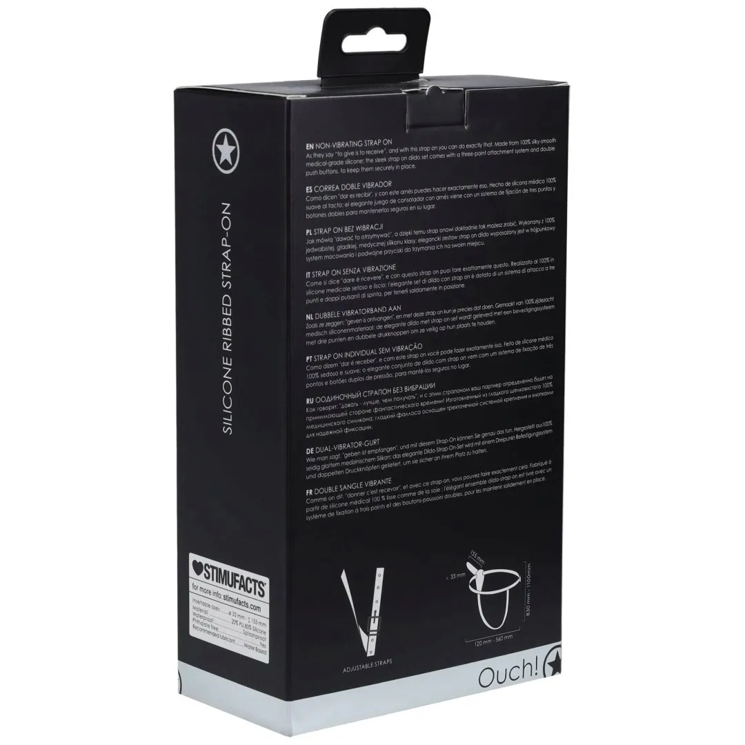 ouch-silicone-ribbed-strap-on-adjustable-black