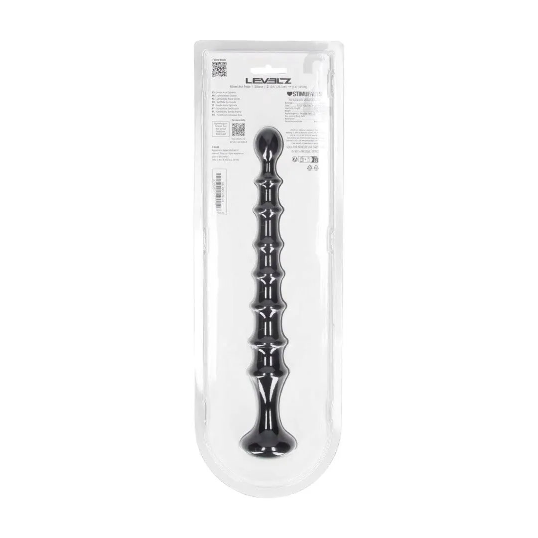 ribbed-silicone-flared-anal-probe-black